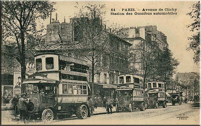 Transportes em Paris Avenue_de_Clichy_-_Station_des_Omnibus_