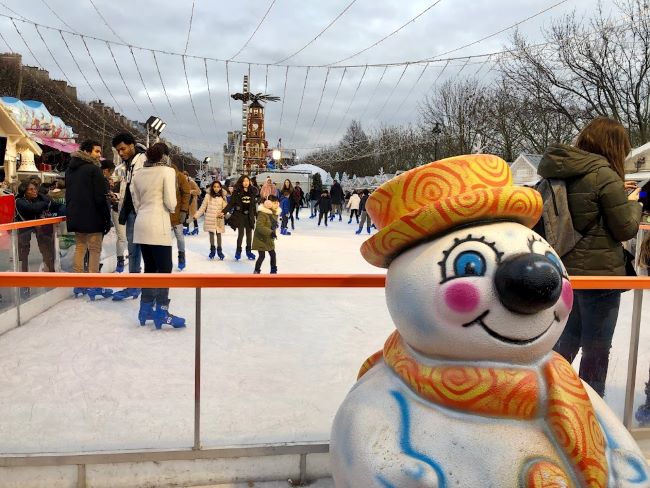 Paris em dezembro mercados de Natal